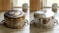 Hrnce budou zářit jako nové: Cenově dostupný způsob, jak odstranit mastnotu a připálené zbytky