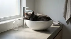 Proč kočky rády spí ve vaně: 5 důvodů a 3 varovné signály